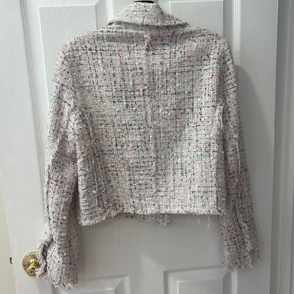 Aqua Tweed Blazer size small - Picture 3 of 4